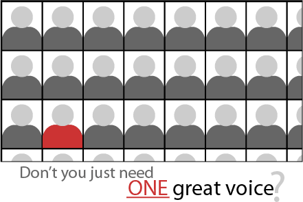Graphic: Don't you just need ONE great voice?